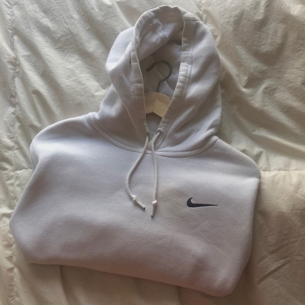 White Nike swoosh hoodie